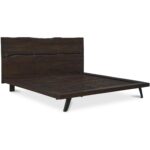 Madagascar King Platform Bed Dark Brown UH-1007-20-0 UH 1007 20 0 Madagascar diagR shadsilo