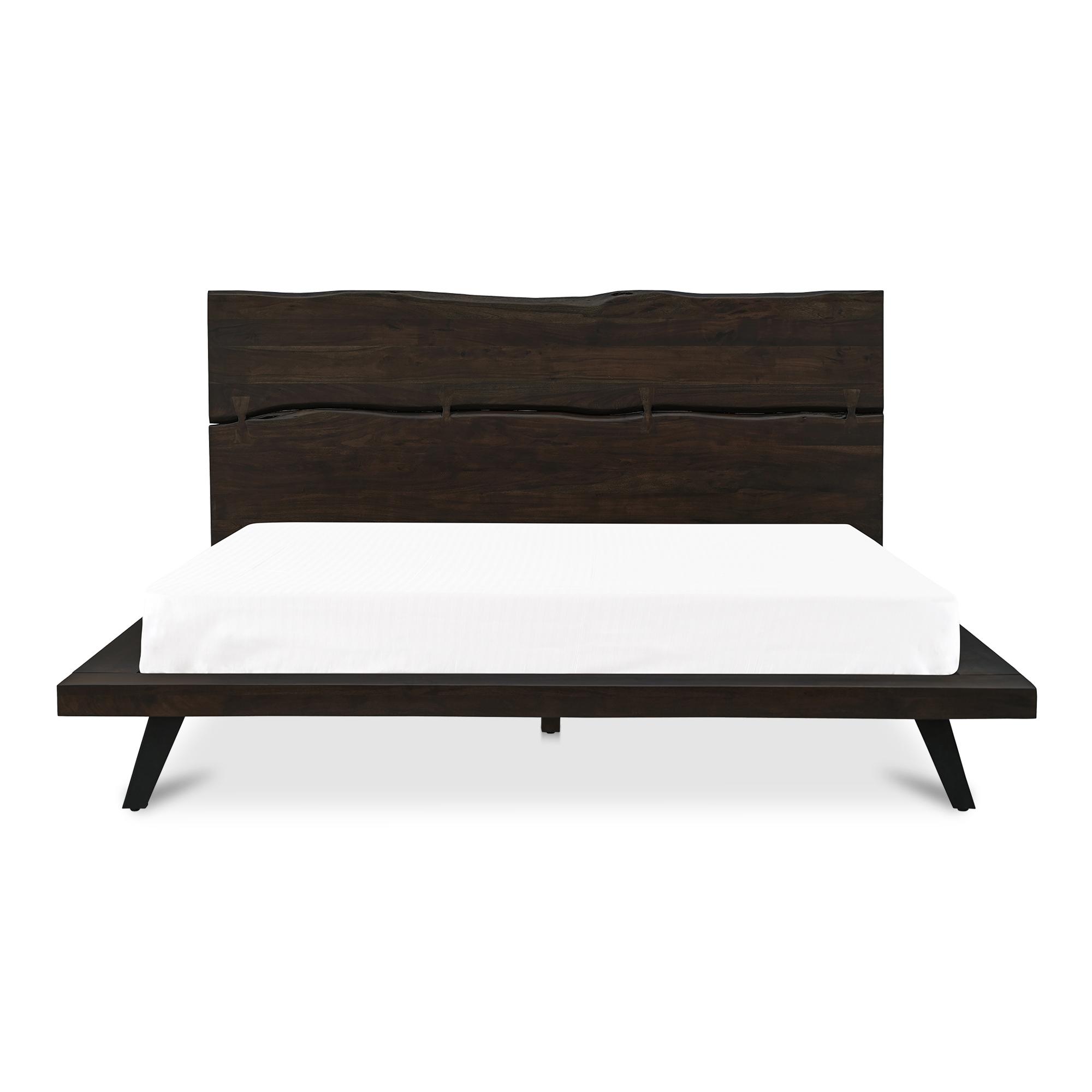 Madagascar King Platform Bed Dark Brown