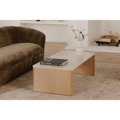 Blake Coffee Table Beige Travertine UT-1005-34 UT 1005 34 30