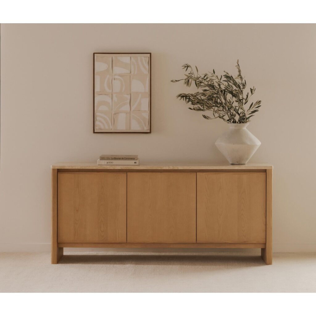 Blake Sideboard Beige Travertine - Image 13