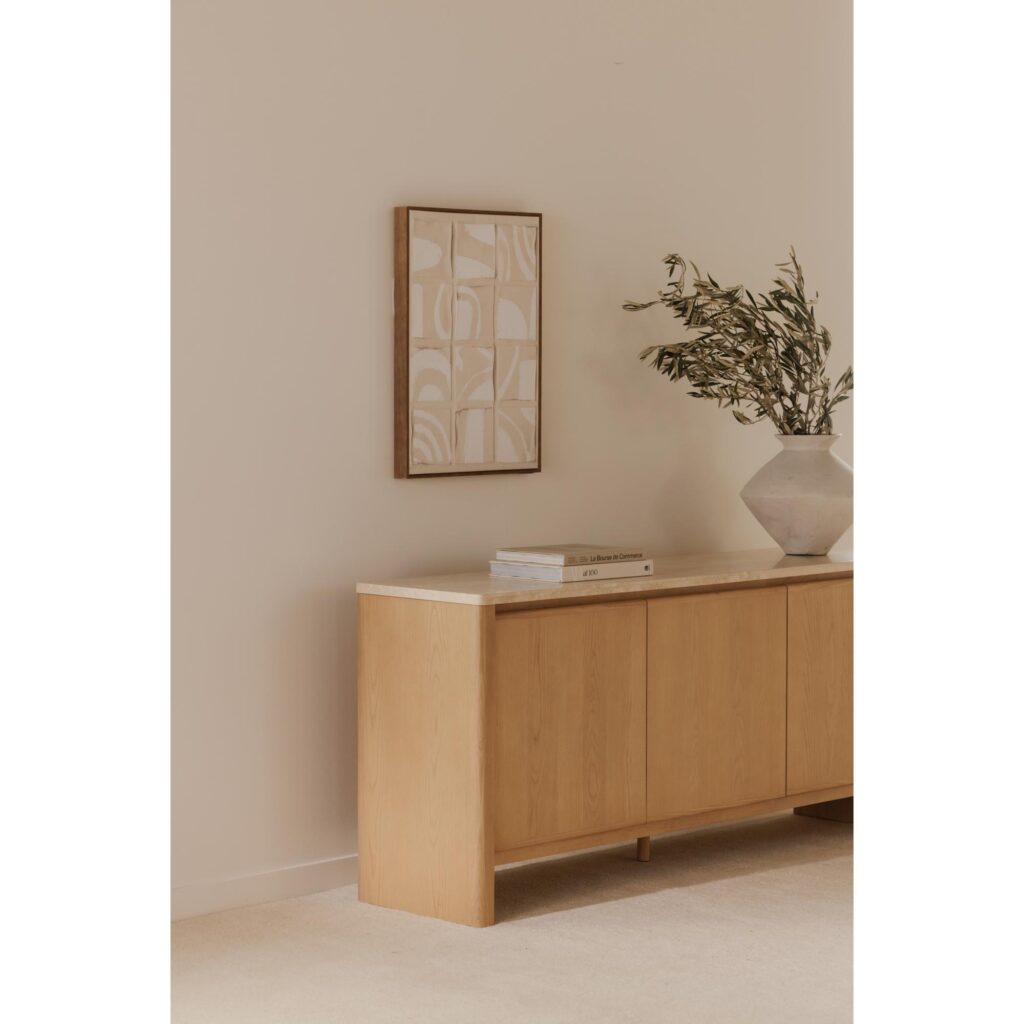 Blake Sideboard Beige Travertine - Image 14