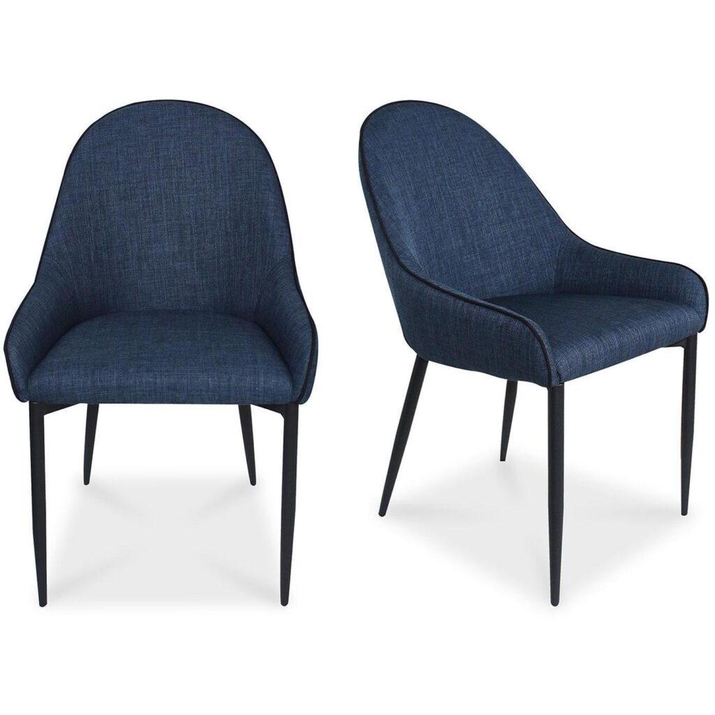 Lapis Dining Chair Dark Blue (Set of 2) - Image 2