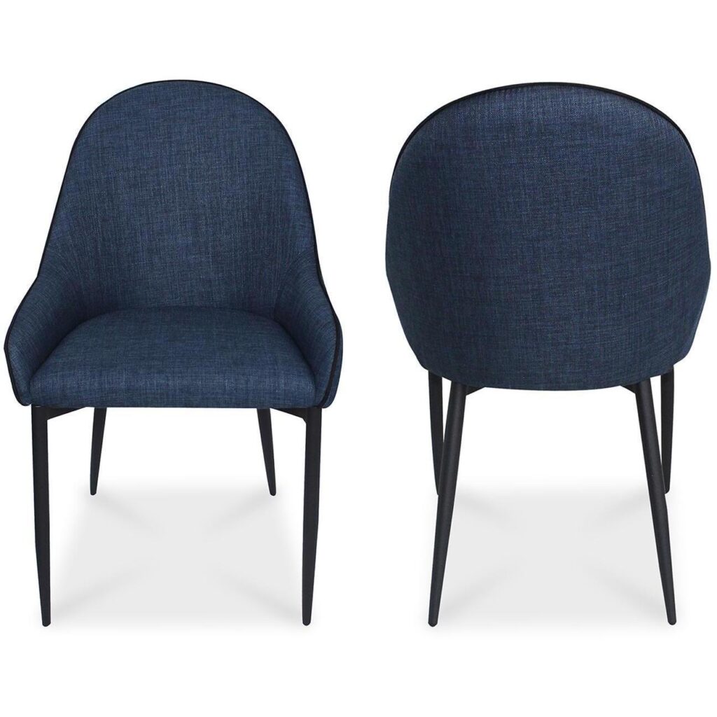 Lapis Dining Chair Dark Blue (Set of 2) - Image 3