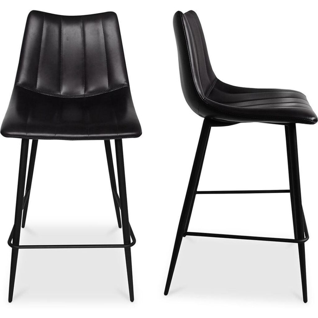 Alibi Counter Stool Matte Black (Set of 2)