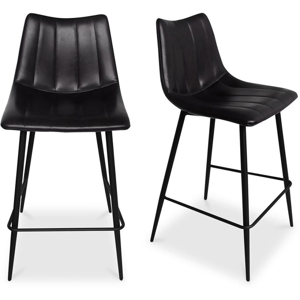 Alibi Counter Stool Matte Black (Set of 2) - Image 2