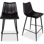 Alibi Counter Stool Matte Black (Set of 2) 15 Alibi Counter Stool Matte Black (Set of 2) UU-1002-02 UU 1002 02 81