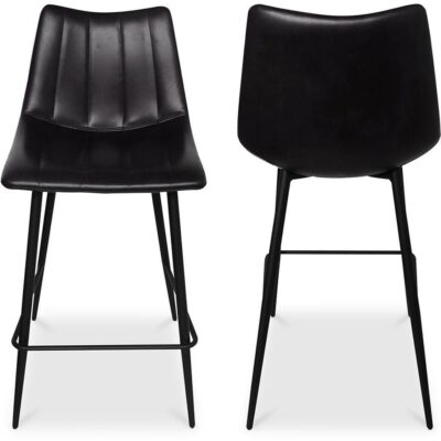 Alibi Counter Stool Matte Black (Set of 2) UU-1002-02 UU 1002 02 82