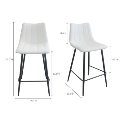 Alibi Counter Stool Ivory (Set of 2) UU-1002-05 UU 1002 05 70