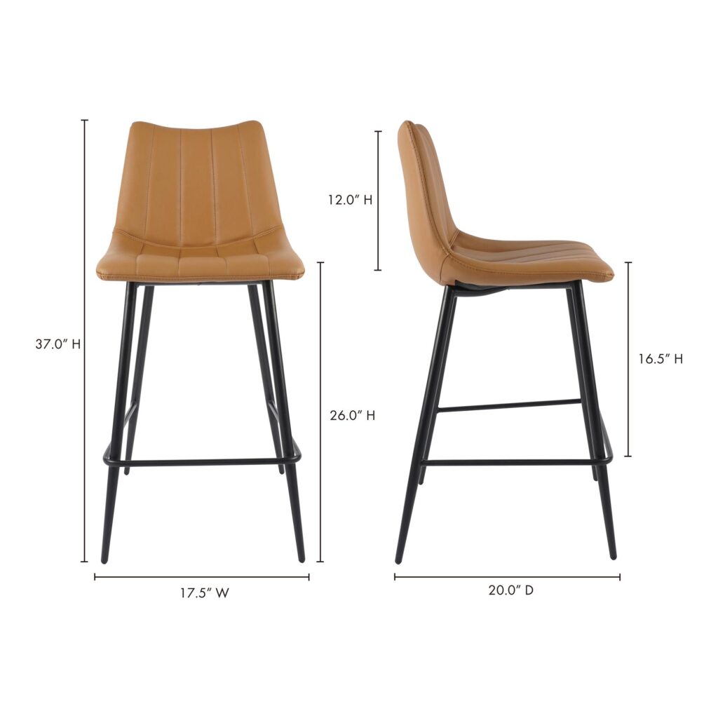 Alibi Counter Stool Tan - Set Of Two - Image 11