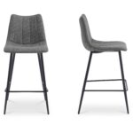 Alibi Counter Stool Dark Grey-Set of Two UU-1002-25 UU 1002 25 Alibi frontside shadsilo