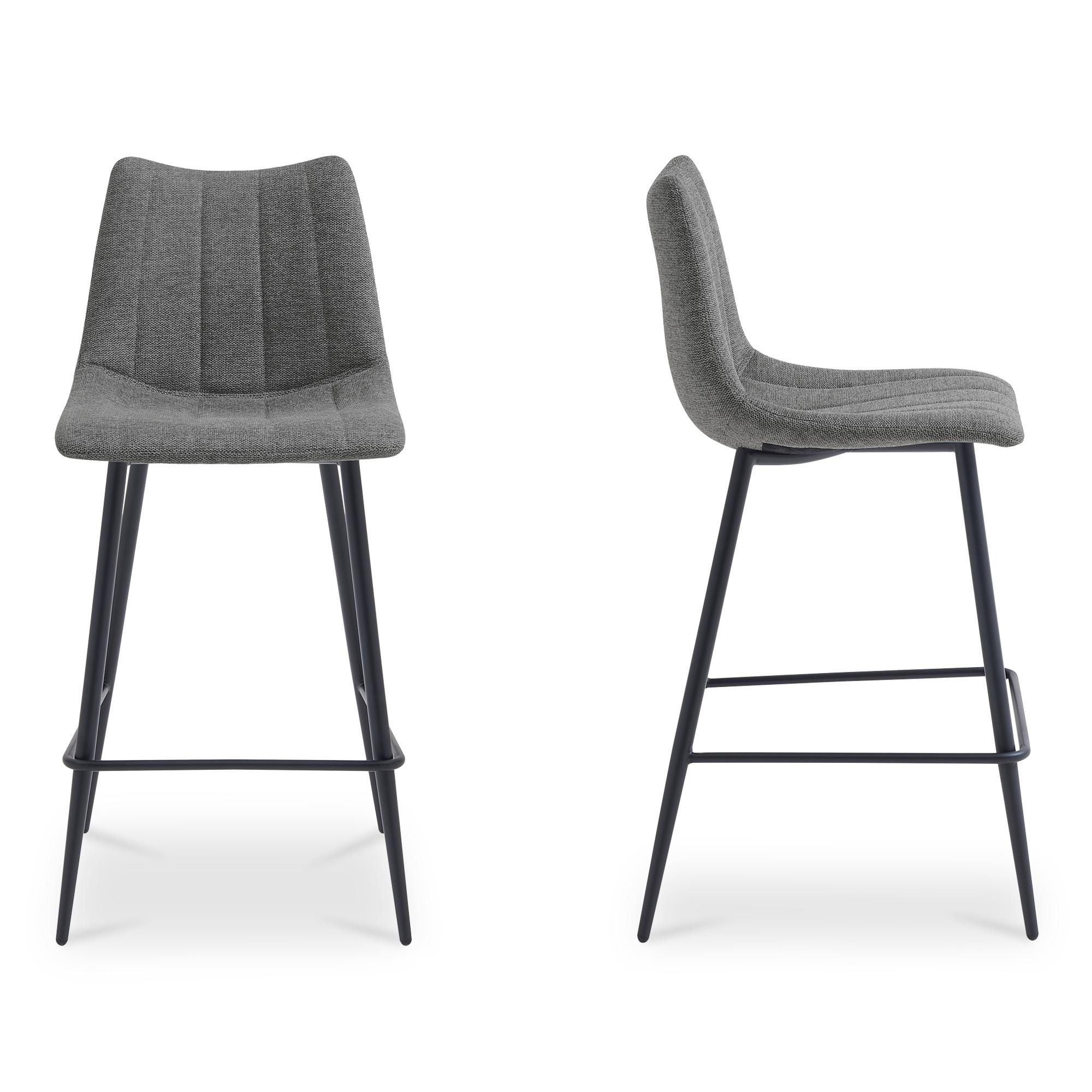 Alibi Counter Stool Dark Grey-Set of Two 3 Alibi Counter Stool Dark Grey-Set of Two - Image 3