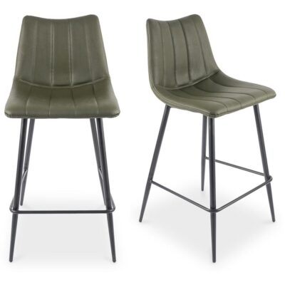 Alibi Counter Stool Dark Green - Set Of Two UU-1002-27 UU 1002 27 81