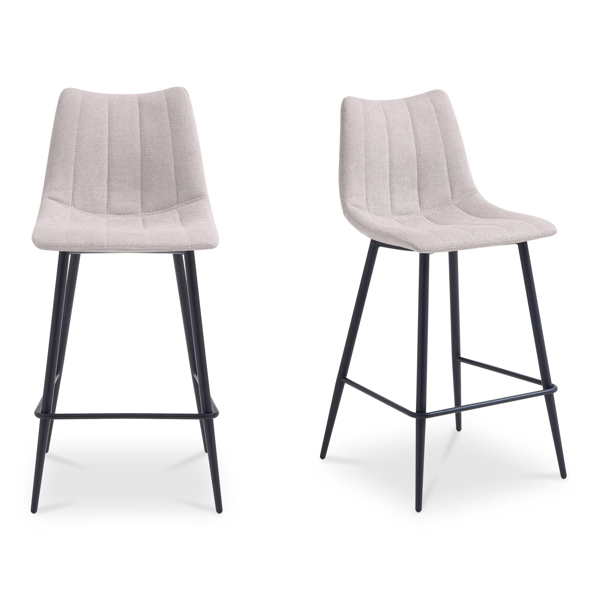 Alibi Counter Stool Beige-Set of Two