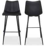 Alibi Barstool Matte Black (Set of 2) 13 Alibi Barstool Matte Black (Set of 2) UU-1003-02 UU 1003 02 81