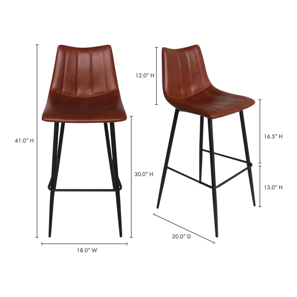 Alibi Barstool Brown (Set of 2) - Image 12