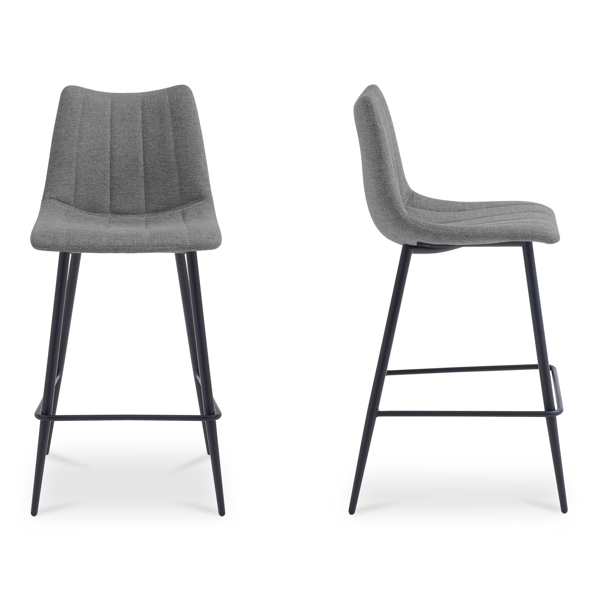 Alibi Bar Stool Dark Grey-Set of Two 3 Alibi Bar Stool Dark Grey-Set of Two - Image 3