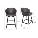 Webber Swivel Counter Stool Charcoal 11 Webber Swivel Counter Stool Charcoal UU-1004-07 UU 1004 07 70