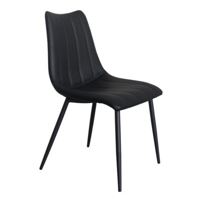 Alibi Dining Chair Matte Black (Set of 2) UU-1022-02 UU 1022 02 01