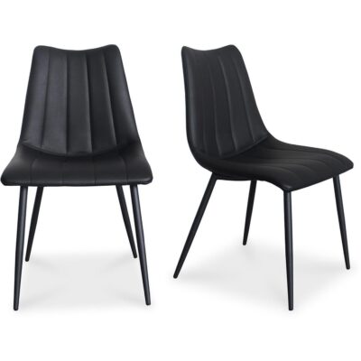 Alibi Dining Chair Matte Black (Set of 2) UU-1022-02 UU 1022 02 81