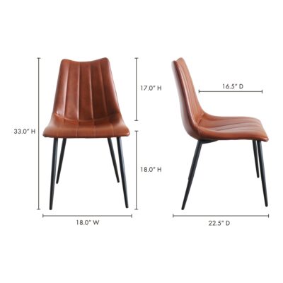 Alibi Dining Chair Brown (Set of 2) UU-1022-03 UU 1022 03 70