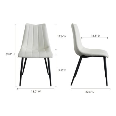 Alibi Dining Chair Ivory (Set of 2) UU-1022-05 UU 1022 05 70