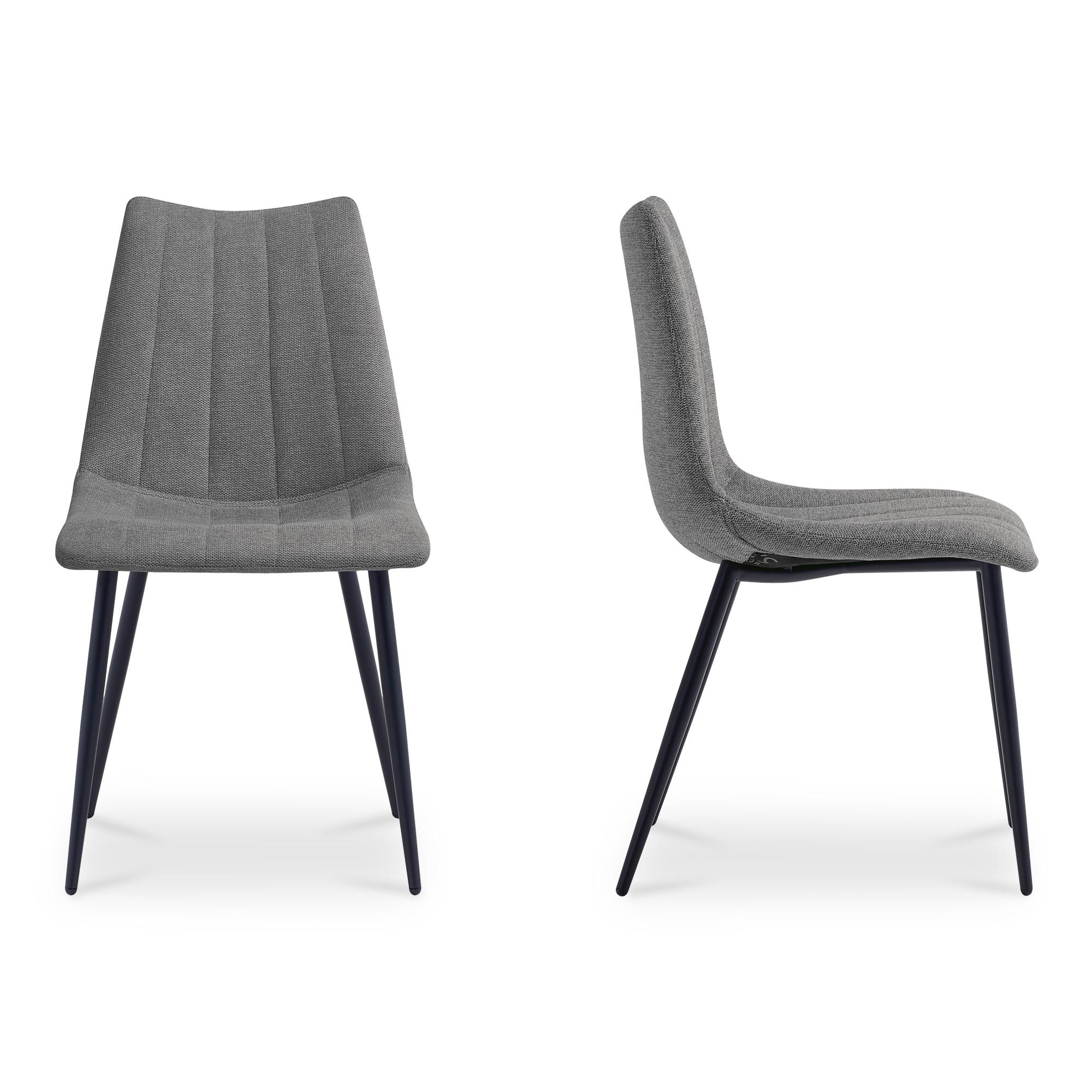 Alibi Dining Chair Dark Grey-Set of Two 3 Alibi Dining Chair Dark Grey-Set of Two - Image 3