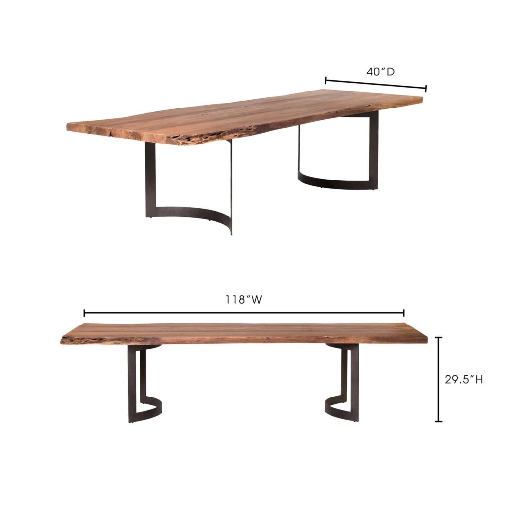 Bent Dining Table Large Smoked - Image 9