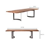 Bent Dining Table Large Smoked 17 Bent Dining Table Large Smoked VE-1000-03-0 VE 1000 03 70