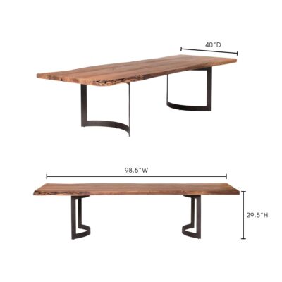 Bent Dining Table Small Smoked VE-1001-03-0 VE 1001 03 70