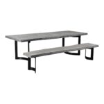 Bent Dining Table Small Weathered Grey 11 Bent Dining Table Small Weathered Grey VE-1001-29-0 VE 1001 29 02