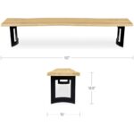 Bent Bench Small Oak VE-1002-24-0 VE 1002 24 0 70 dim