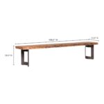 Bent Bench Large Smoked 21 Bent Bench Large Smoked VE-1029-03-0 VE 1029 03 70