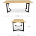 Bent Dining Table Extra Small Oak VE-1036-24-0 VE 1036 24 0 70 dim
