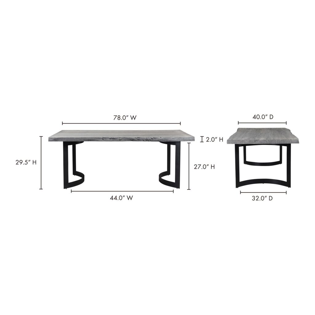 Bent Dining Table Extra Small Weathered Grey - Image 6