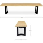Bent Bench Extra Small Oak 5 Bent Bench Extra Small Oak VE-1038-24-0 VE 1038 24 0 70 dim