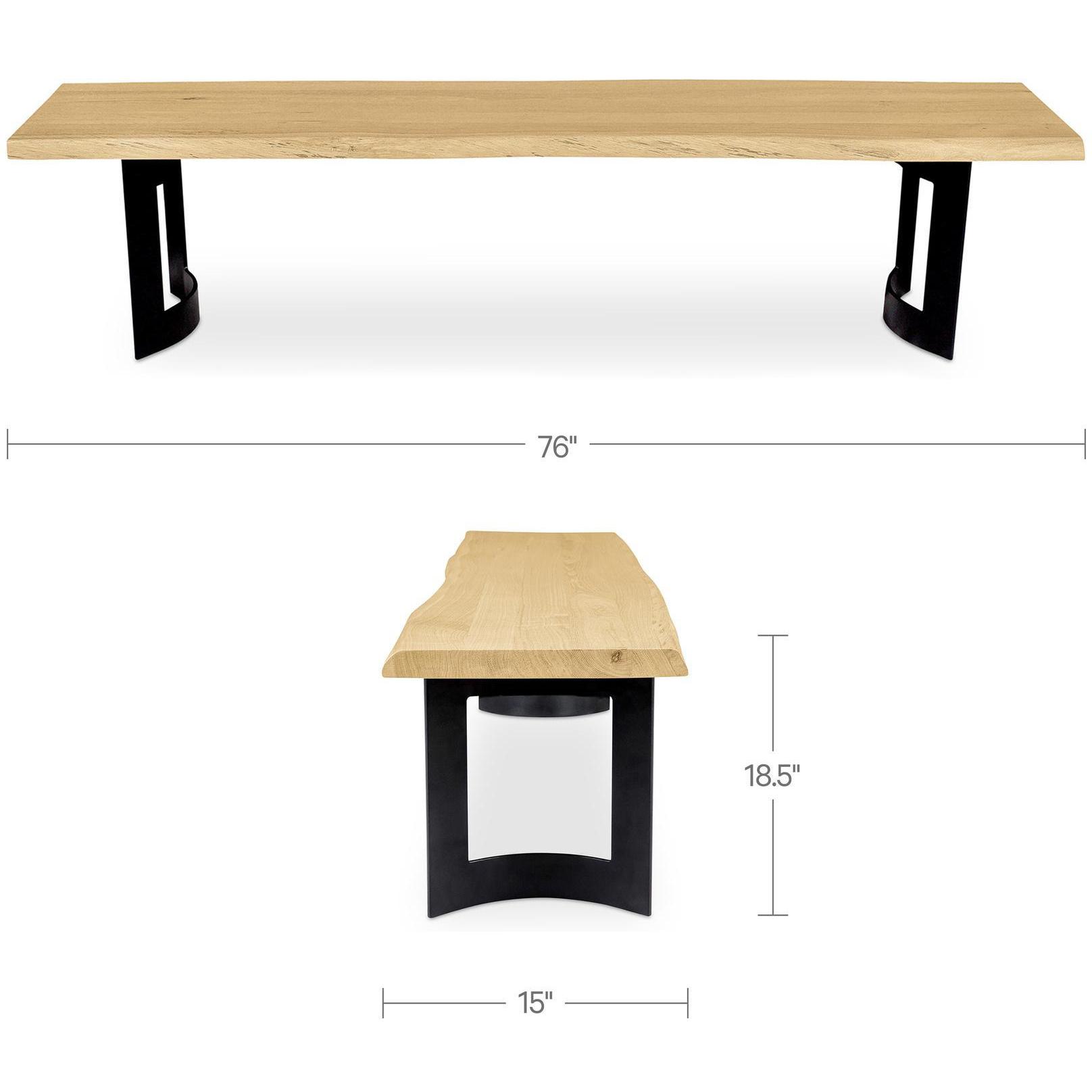 Bent Bench Extra Small Oak 3 Bent Bench Extra Small Oak - Image 3
