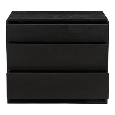 Quinton 3 Drawer Nightstand Black VE-1101-02 VE 1101 02 01