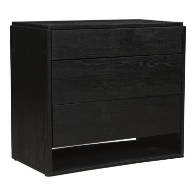 Quinton 3 Drawer Nightstand Black VE-1101-02 VE 1101 02 02