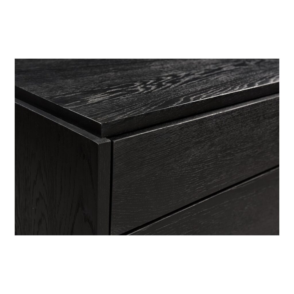 Quinton 3 Drawer Nightstand Black - Image 4