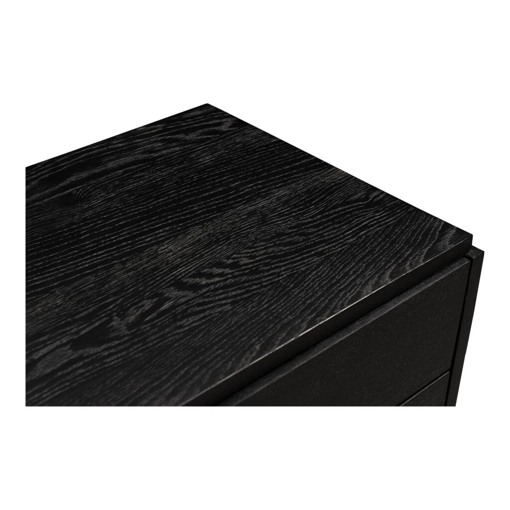 Quinton 3 Drawer Nightstand Black - Image 5