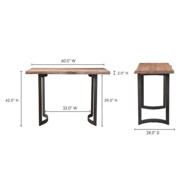 Bent Bar Table Smoked VE-1109-03-0 VE 1109 03 70