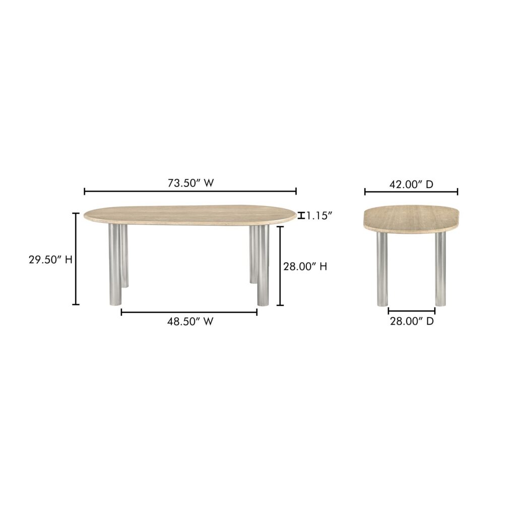 Fia Dining Table Travertine - Image 12