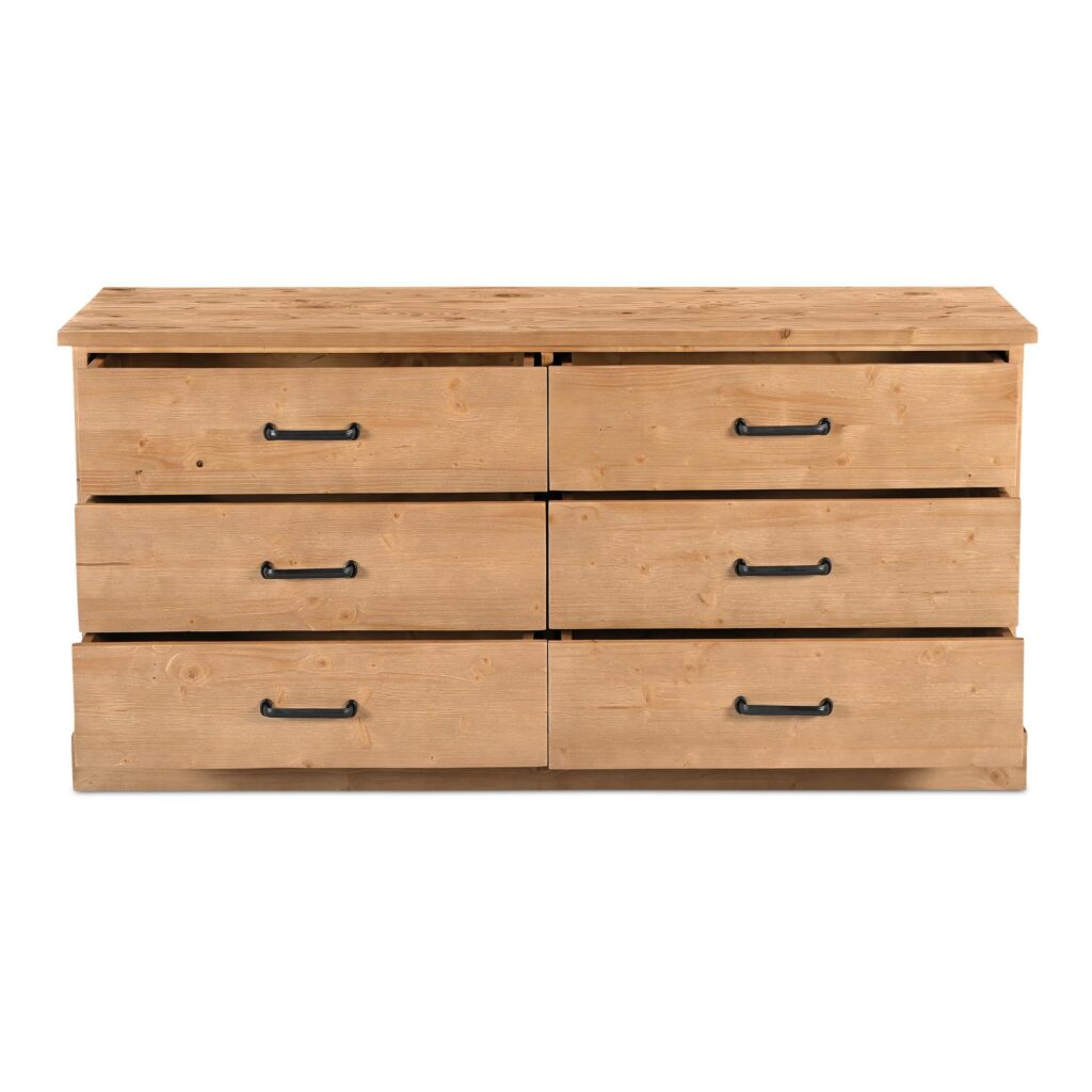 Tade 6 Drawer Dresser Honey Pine - Image 3