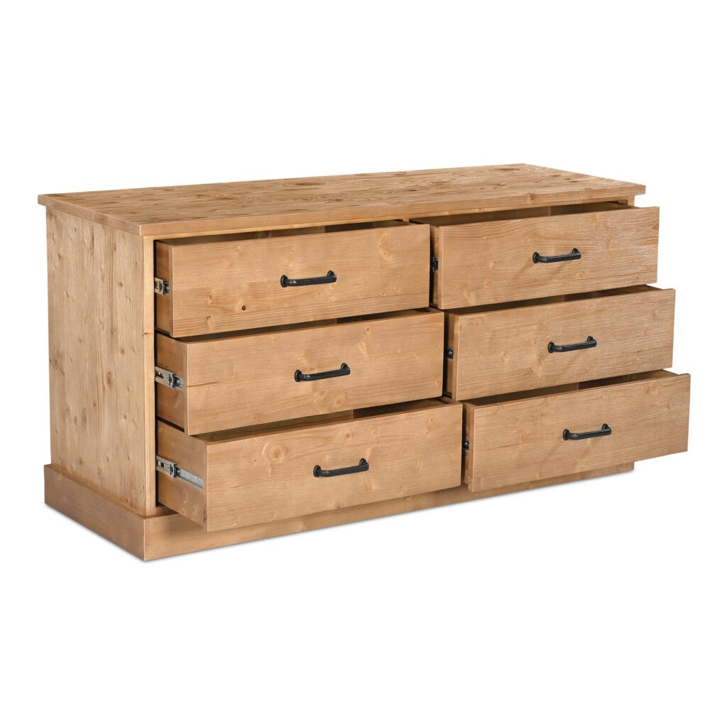 Tade 6 Drawer Dresser Honey Pine - Image 5