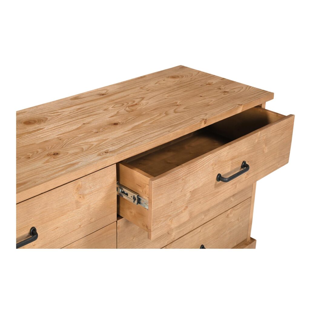 Tade 6 Drawer Dresser Honey Pine - Image 6