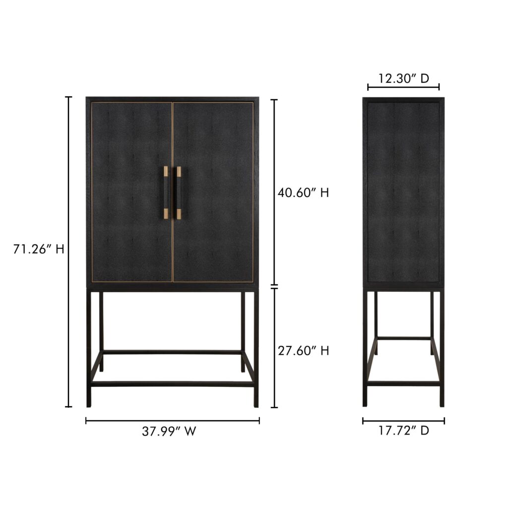 Mako Bar Cabinet Black - Image 10