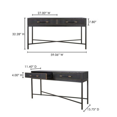 Mako Console Table Black VL-1049-02 VL 1049 02 70