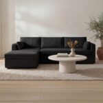 Burrow Sleeper Sectional With Storage Chaise Black Left VV-1007-02-L-0 VV 1007 02 L 0 00