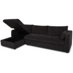 Burrow Sleeper Sectional With Storage Chaise Black Left VV-1007-02-L-0 VV 1007 02 L 0 Burrow diagL open shadsilo