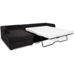 Burrow Sleeper Sectional With Storage Chaise Black Left VV-1007-02-L-0 VV 1007 02 L 0 Burrow diagR open shadsilo